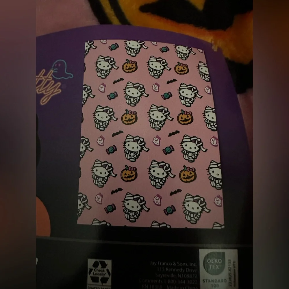 Hello Kitty Halloween Pink Mummy Throw Blanket 50”x 70”
